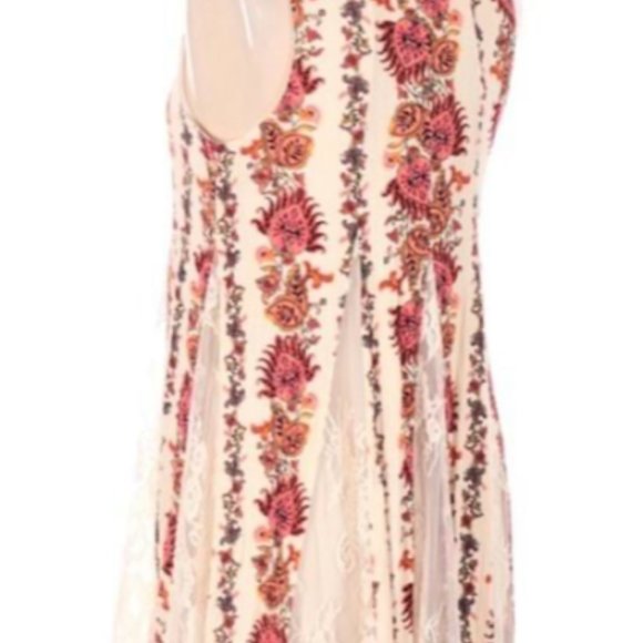 Coco + Jaimeson HIGH NECK DRESS ALMOND WITH FLORAL PRINT SZ L - Picture 6 of 7